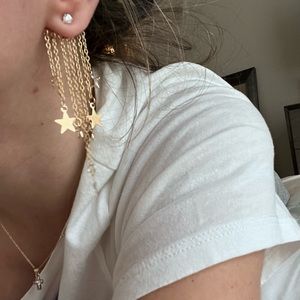 Star dangle earrings new